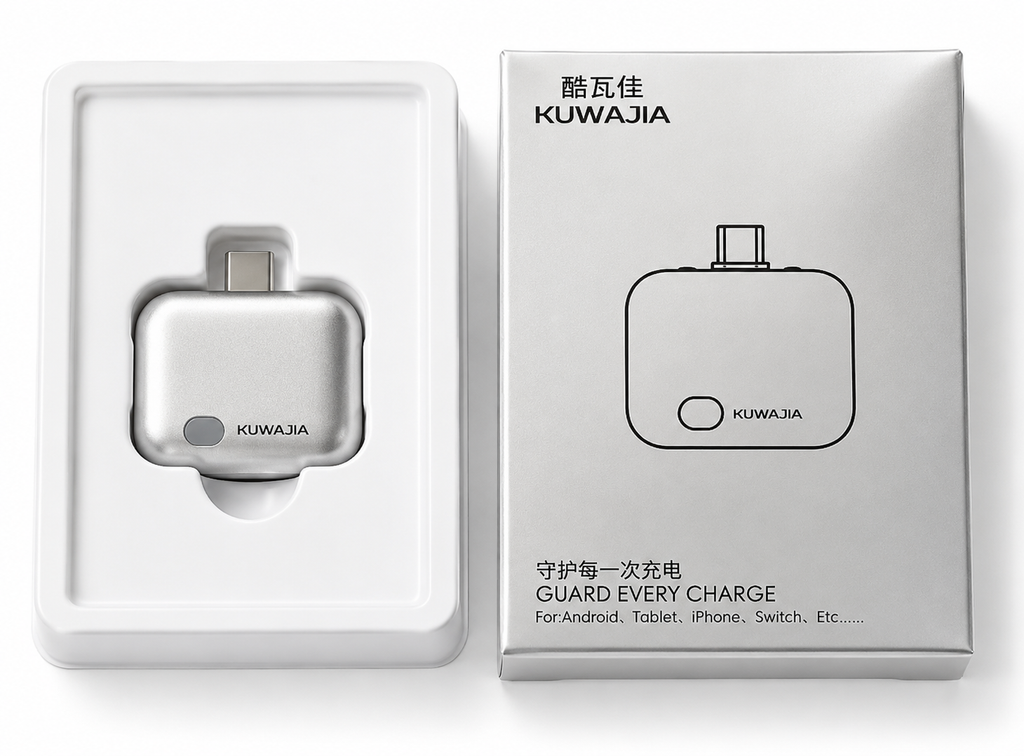 Desconectador Automático Inteligente KUWAJIA KH-51 de 140W Tipo-C con Protección Contra Sobrecarga, Blanco/Azul, Modo Dual para Teléfono, Tableta y Portátil